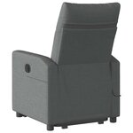 vidaXL Fauteuil de massage inclinable Gris foncé Tissu