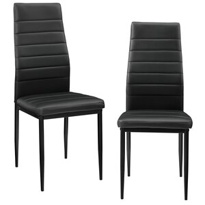 Lot de 2 chaises de salle à manger set de sièges empilables 96 cm noir 03_0005744