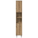 vidaXL Armoire de salle de bain chêne artisanal 30x30x179 cm