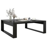 vidaXL Table basse Noir 100x100x35 cm Bois d’ingénierie
