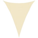 vidaXL Voile d'ombrage 160 g/m² Crème 3x4x4 m PEHD