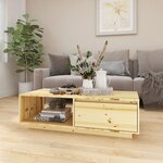 vidaXL Table basse 110x50x33 5 cm bois de sapin massif