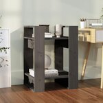 vidaXL Bibliothèque/Séparateur de pièce Gris 41x35x57 cm Pin solide