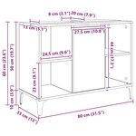 vidaXL Armoire d'évier avec étagère Chêne Sonoma 80 x 33 x 60 cm