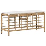 vidaXL Ensemble de salle à manger pour jardin 3 Pièces Nature et Blanc