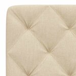 vidaXL Coussin de tête de lit crème 100 cm tissu