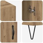 vidaXL Buffet chêne artisanal 90 x 34 x 80 cm Bois d'ingénierie