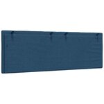 vidaXL Coussin de tête de lit Hanko bleu 140 cm tissu