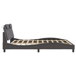 vidaXL Cadre de lit Viana avec LED sans matelas gris 180x200 cm
