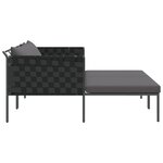 Transat vidaXL avec coussins pour 2 personnes Anthracite 115x153x69 5 cm Acier