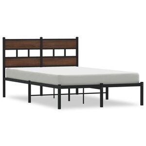 vidaXL Cadre de lit sans matelas avec tête de lit 120x200 cm