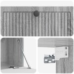 vidaXL Meuble TV mural Sonoma gris 78 5 x 41 x 30 cm Bois d'ingénierie