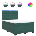 vidaXL Sommier à lattes de lit et matelas Vert foncé 140x200cm Velours