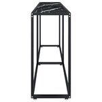 vidaXL Table console Marbre noir 200x35x75 5 cm Verre trempé