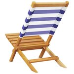 vidaXL Chaises de jardin pliantes lot de 4 tissu et bois massif