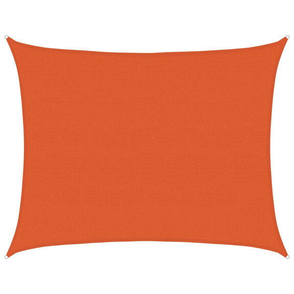 vidaXL Voile d'ombrage 160 g/m² rectangulaire orange 6x7 m PEHD