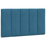 vidaXL Lit avec matelas Hanko bleu 90x190 cm velours