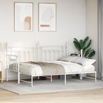 Lit de jour vidaXL avec lit escamotable blanc 75x190 cm en acier