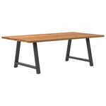 vidaXL Table à manger marron clair bois de chêne massif rectangulaire