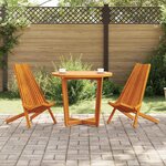 vidaXL Chaises de jardin pliantes 2 Pièces Marron 56 x 69 x 84 m