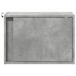 vidaXL Tables de chevet murales avec lumières LED 2 Pièces gris béton