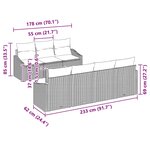 vidaXL Ensemble de canapé de jardin 8 Pièces beige et gris clair