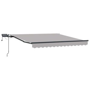 vidaXL Auvent Rétractable Gris clair 300 x 250 cm tissu