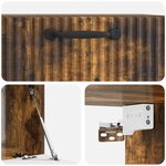 vidaXL Meuble TV mural Chêne fumé 59 5 x 41 x 30 cm Bois d'ingénierie