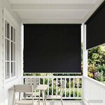 vidaXL Store roulant extérieur protection UV Noir 100 x 230 cm (L x H)