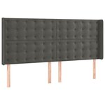 vidaXL Sommier à lattes de lit matelas et LED Gris foncé 180x200 cm