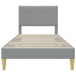vidaXL Cadre de lit avec tête de lit Gris clair 100 x 200 cm Tissu