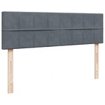 vidaXL Cadre de lit ottoman avec matelas gris foncé 140x200 cm velours