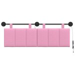 vidaXL Tête de lit suspendue Avec lumière LED Rose Tissu