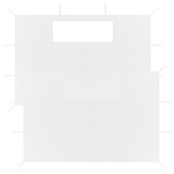 Vidaxl parois latérales de belvédère fenêtres 2pièces 4x2 1m blanc 70g/m²