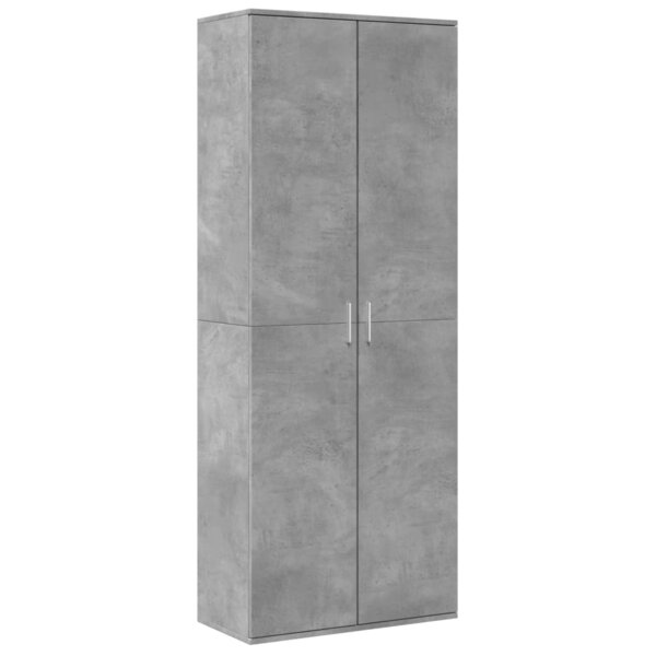 vidaXL Buffet haut gris béton 70x35x180 cm bois d'ingénierie