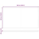 vidaXL Auvent Rétractable Multicolore 600 × 350 cm Tissu et Aluminium