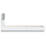 vidaXL Cadre de lit avec tête de lit et lumières LED blanc 90x190 cm