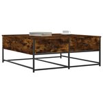 vidaXL Table basse chêne fumé 100x99x40 cm bois d'ingénierie