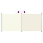 vidaXL Auvent latéral rétractable de patio 220x500 cm Crème