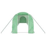 vidaXL Serre avec cadre en acier vert 20 m² 10x2x2 m