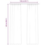 vidaXL Rideaux occultants et crochet 2Pièces Velours Anthracite 140x245cm