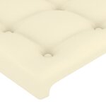 vidaXL Cadre de lit avec tête de lit Crème 160x200 cm Similicuir