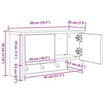 vidaXL Porte-manteau mural avec étagère Bois ancien 50 x 20 x 30 cm