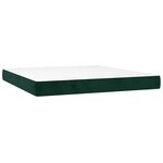 vidaXL Sommier à lattes de lit avec matelas LED Vert foncé 160x200 cm