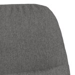 vidaXL Chaise à bascule avec repose-pied Gris clair Tissu