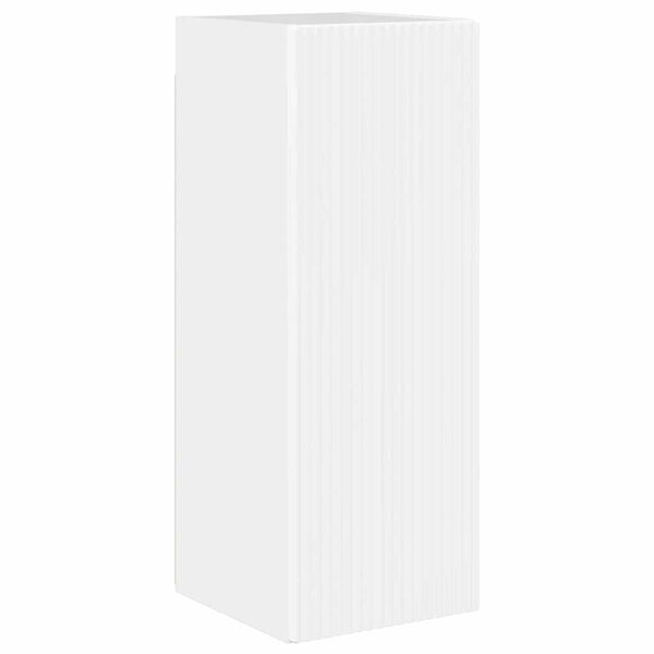 vidaXL Meuble TV mural Montage mural Blanc Brillant 30 x 31 x 80 cm