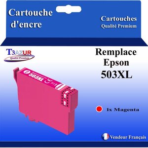 T3AZUR - Cartouche compatible avec Epson Expression Home XP-5200 XP-5205 WF-2960DWF WF-2965DWF 503XL 503 XL (série Piment ) - Magenta