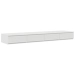 vidaXL Cadre de lit de rangement Blanc 135x190 cm