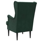 vidaXL Fauteuil Vert foncé Velours