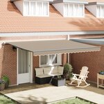 Auvent Rétractable Automatique vidaXL Beige 450X300 cm